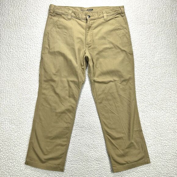 Carhartt Rugged Flex Canvas Pants Men’s 38x30 (Actual 37x29) Relaxed Workwear - Picture 2 of 14
